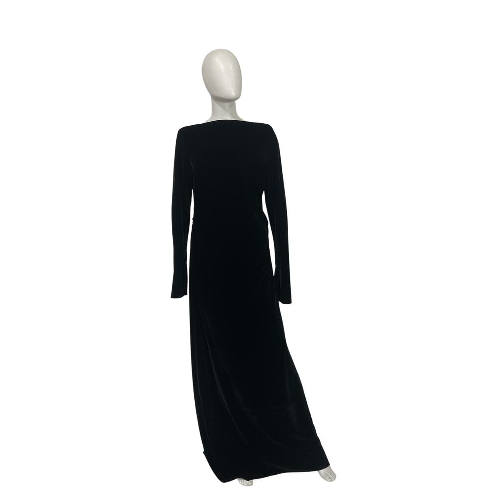Reformation Velvet Black Donya Size 12 Dress